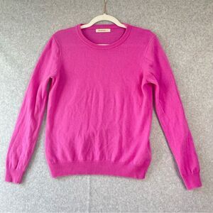 Womens Woolovers Fine Merino Wool Rasberry Pink Crewneck Sweater Med. #02